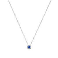 Collana Gazzola Gioielli Donna in Oro bianco Zaffiro 0.1 Ct GI-2307C-8-1-CR13-4-Z-ST-N-F-VS - GI-2307C-8-1-CR9-4-Z-ST-N-G-SI